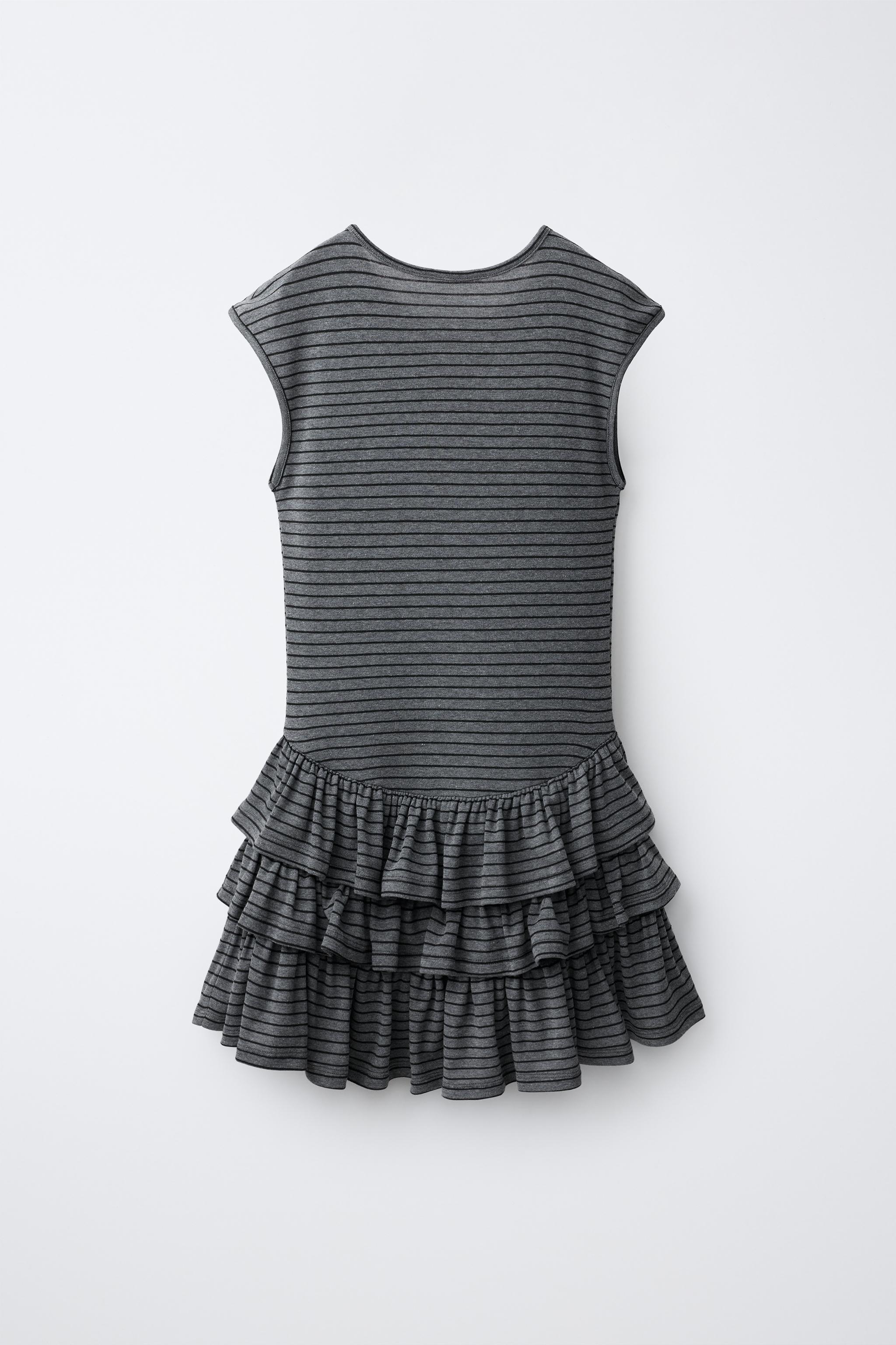 STAR STUDDED RUFFLE DRESS